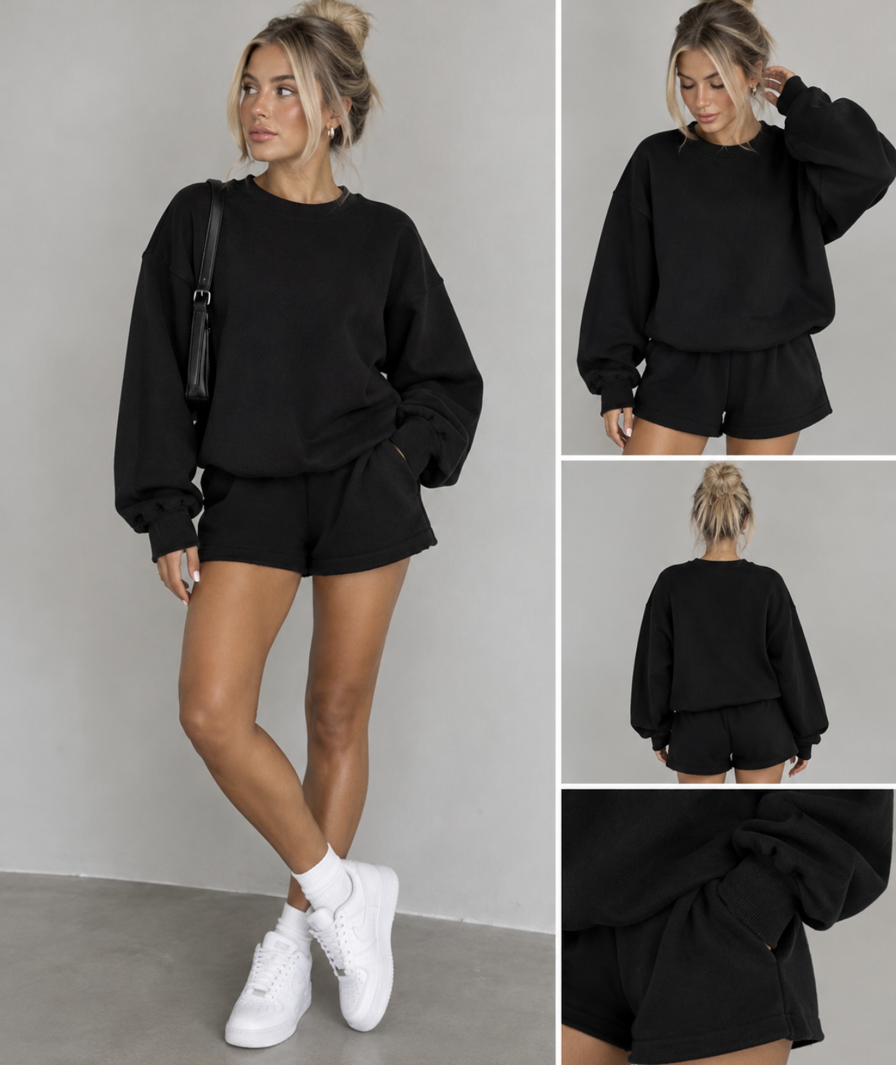 دورس لانگ‌باکس مشکی زنانه | Black Boxy Sweatshirt